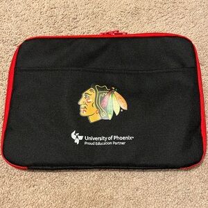 NEW! Laptop Zip Pouch. Black with Red Trim.